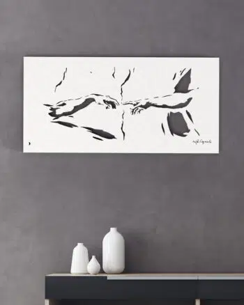 Dekadron Art mural en métal, Art de famille de loups en métal, Art mural Nature, loup (60x26cm