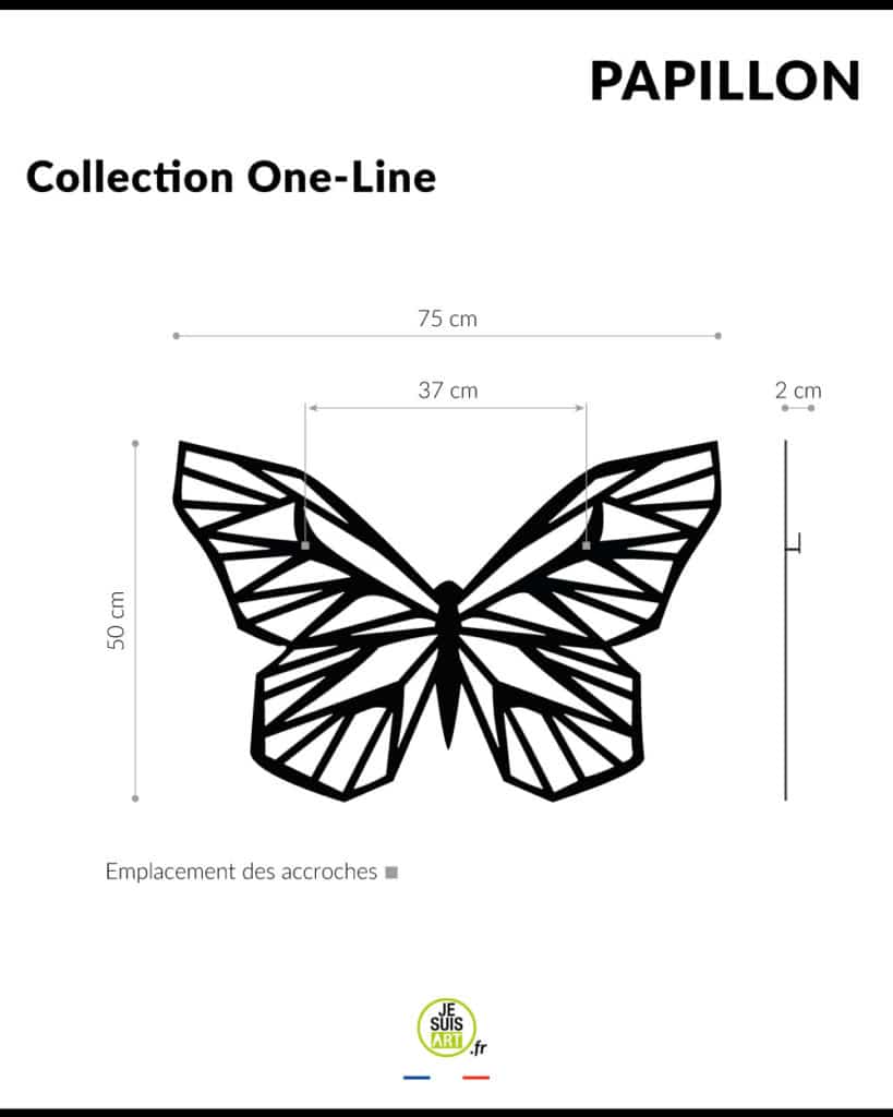 Décoration Murale Métal Papillon Noir - Sculpture Murale Moderne Minimaliste Pour Intérieur Et Extérieur