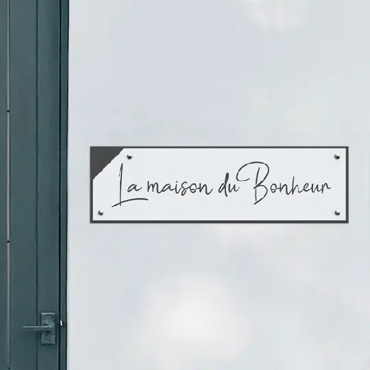 plaque personnalisée extérieur